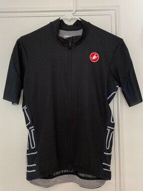 Castelli Cycling Short Sleeve Black Jersey